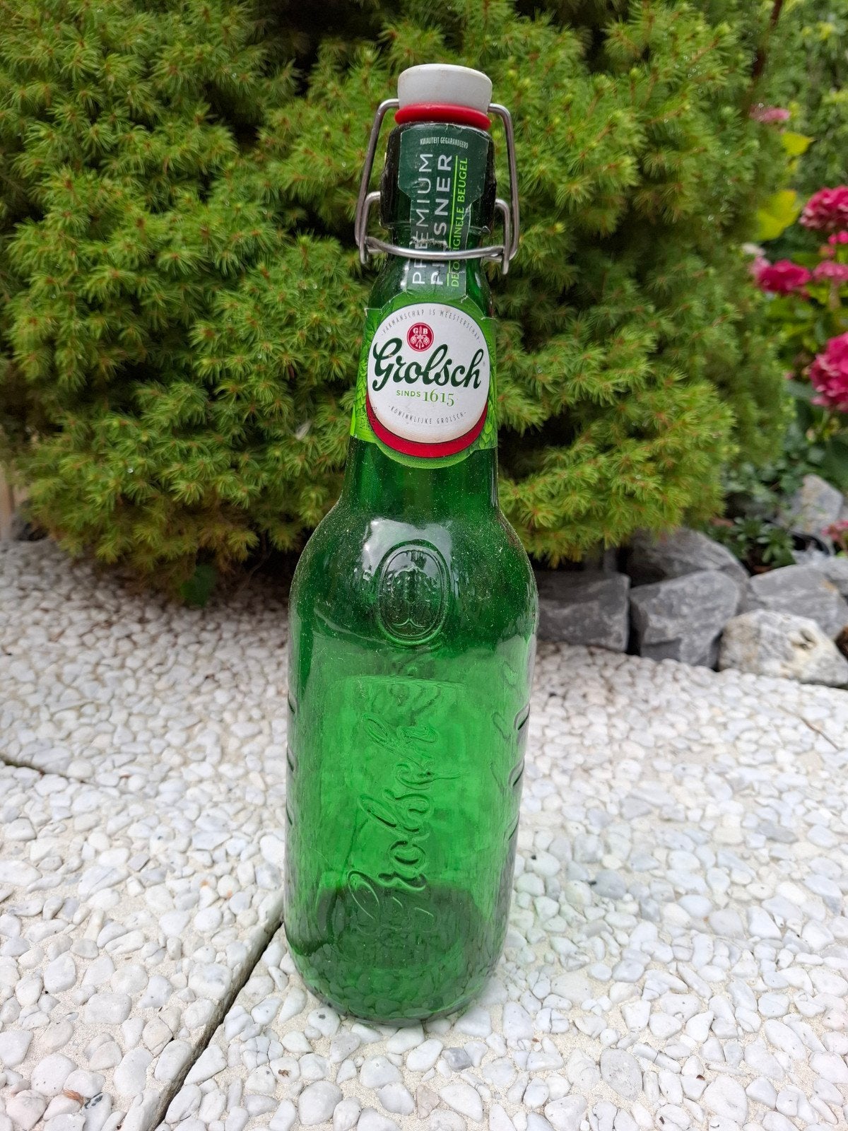 Grolsch beugelfles - Groen glas, Ophalen of Verzenden
