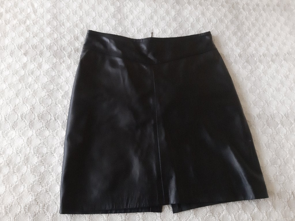 zwarte echt leren rok Arma Collection maat 38, Zwart, Zo goed als nieuw, Arma Collection, Boven de knie