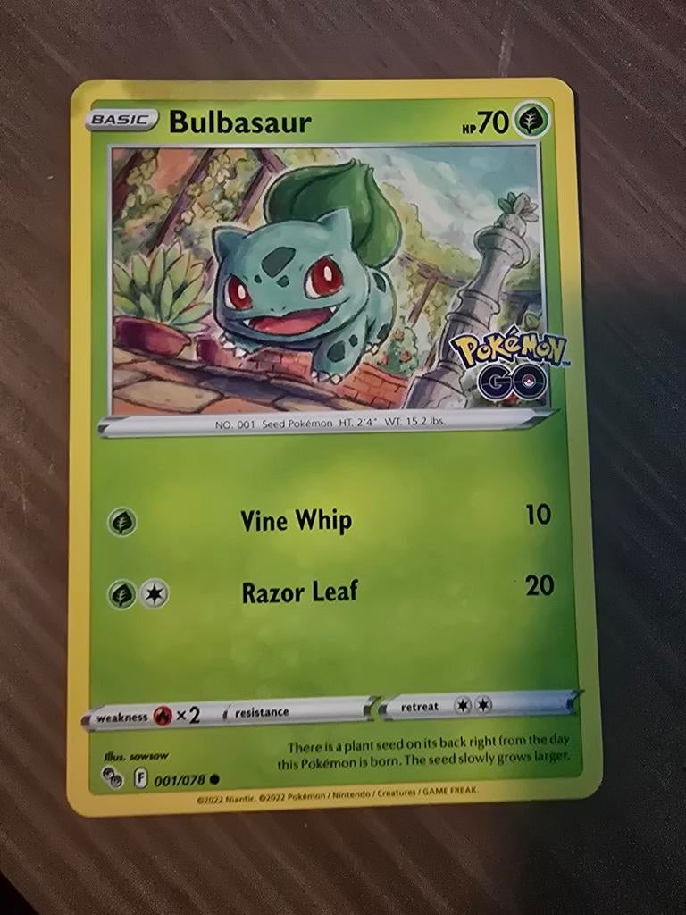 Bulbasaur 001/078 Pokemon kaart - Mint met misprint, Hobby en Vrije tijd, Verzamelkaartspellen | Pokémon, Ophalen of Verzenden