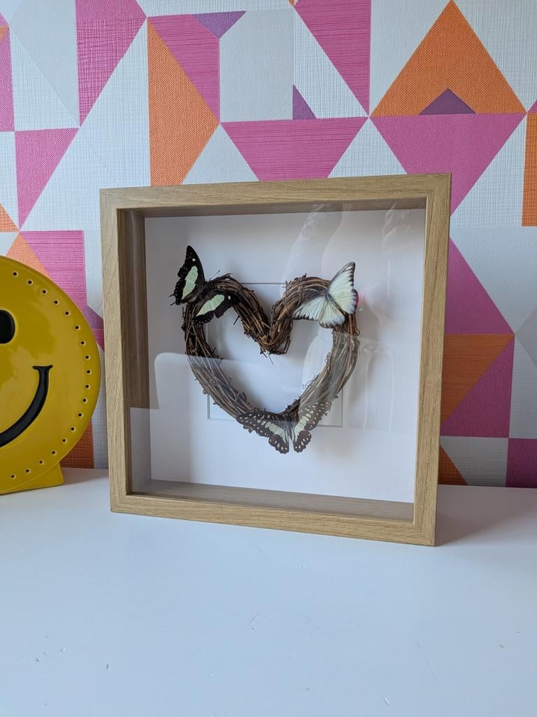 Fotolijst met vlinders - Uniek decoratiestuk, Huis en Inrichting, Woonaccessoires | Lijsten, Minder dan 50 cm, Nieuw, Ophalen of Verzenden