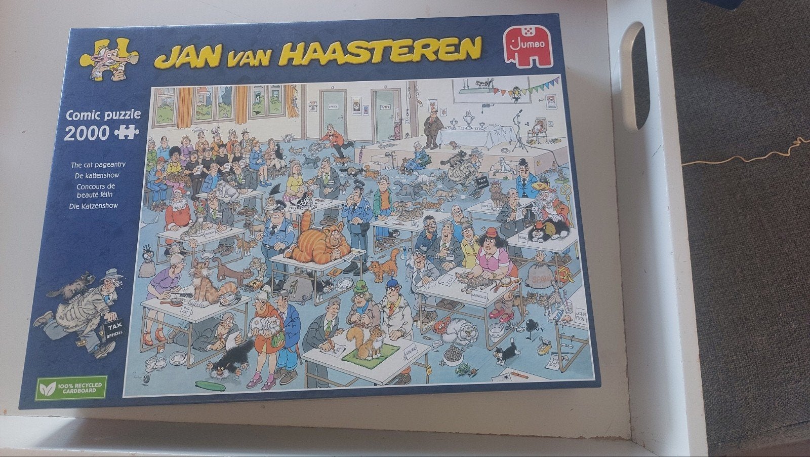 Jan van Haasterenl - De Kattenshow (2000 stukjes), Ophalen of Verzenden, Meer dan 1500 stukjes, Zo goed als nieuw, Legpuzzel