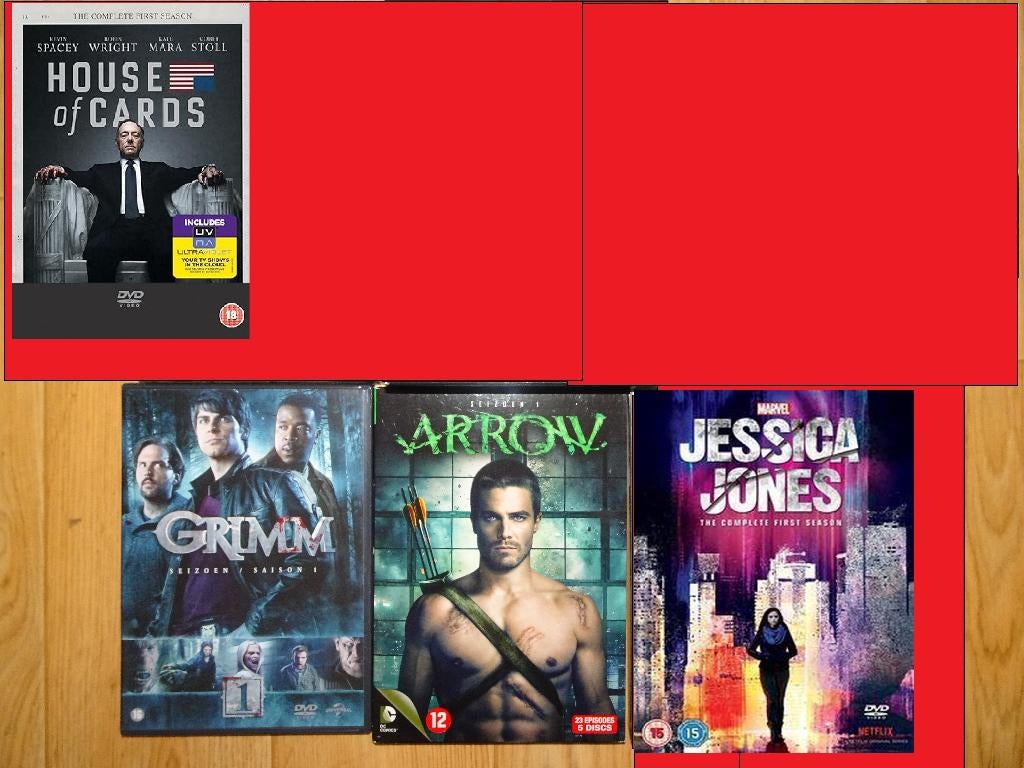 Dvd's tv-series: Jessica Jones 1 + Arrow 1 + House of Cards, Cd's en Dvd's, Alle leeftijden, Ophalen of Verzenden, Zo goed als nieuw