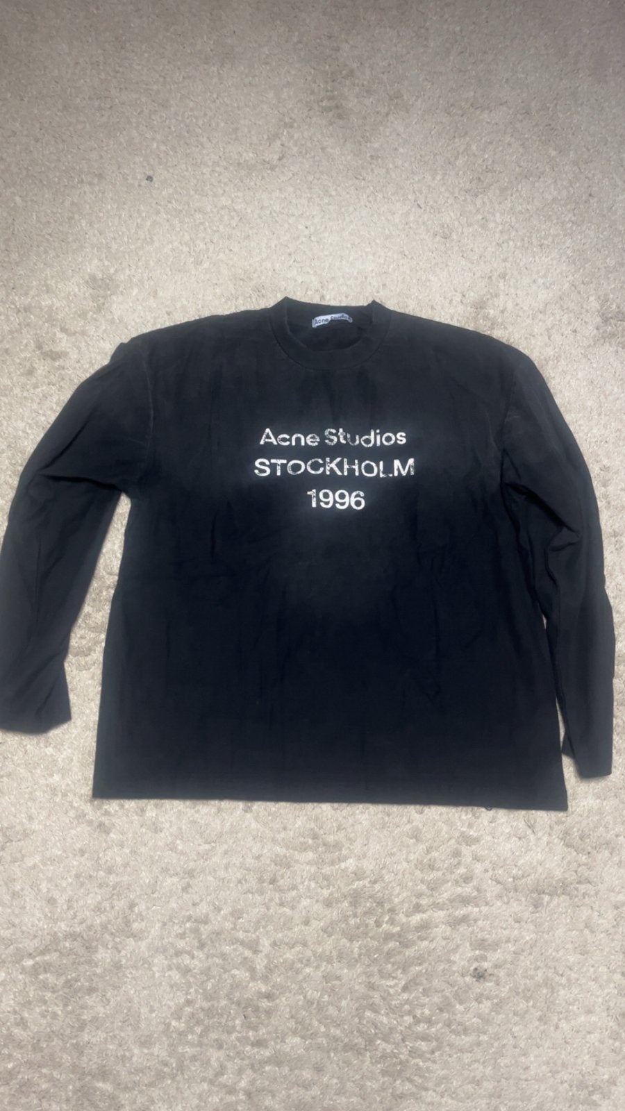 Acne Studios Stockholm 1996 Longsleeve Zwart Maat M Nieuw, Ophalen of Verzenden, Nieuw, Maat 48/50 (M), Zwart