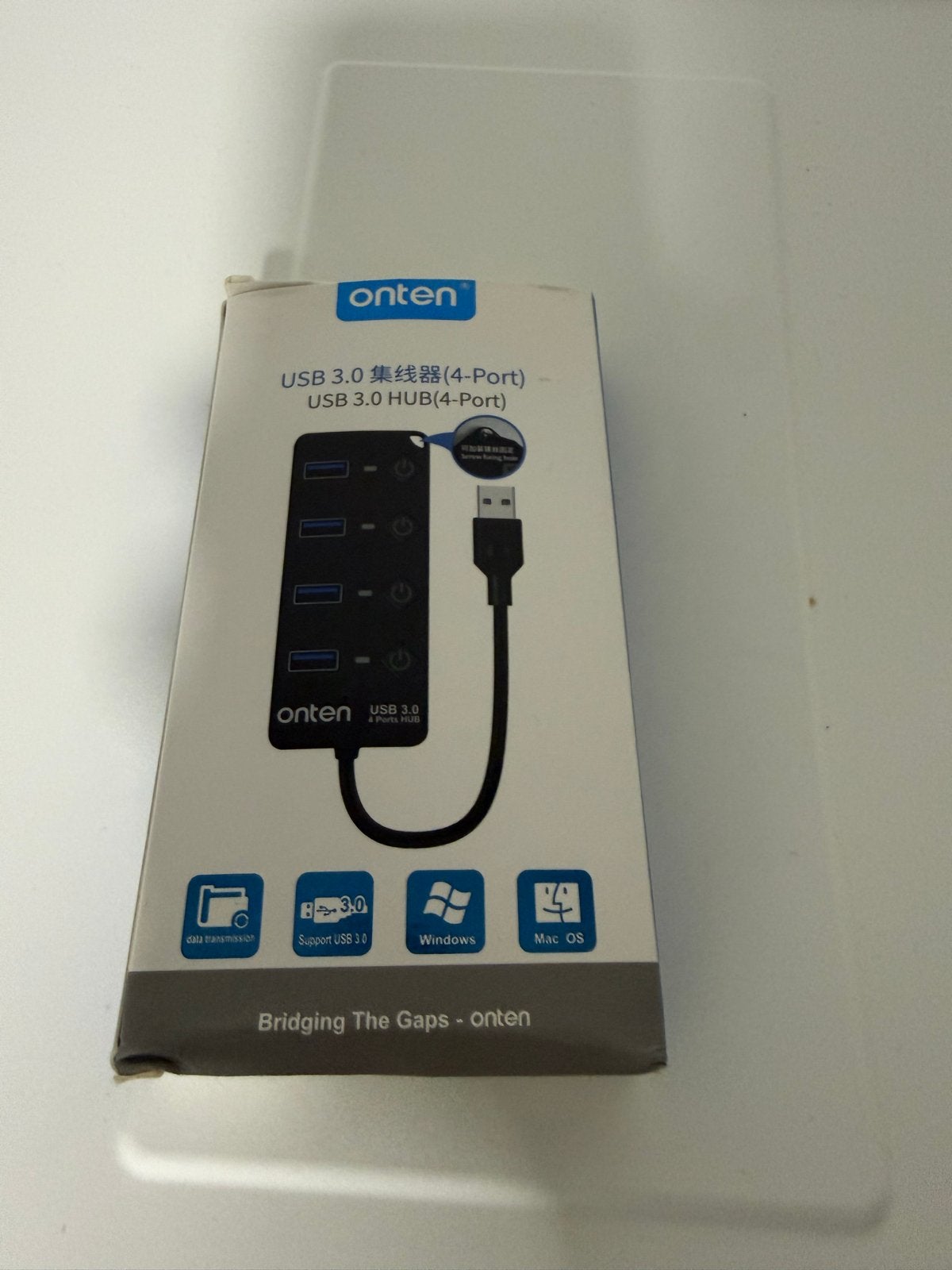 Onten USB 3.0 4-Poorts Hub - Nieuw in doos, Ophalen of Verzenden, Nieuw