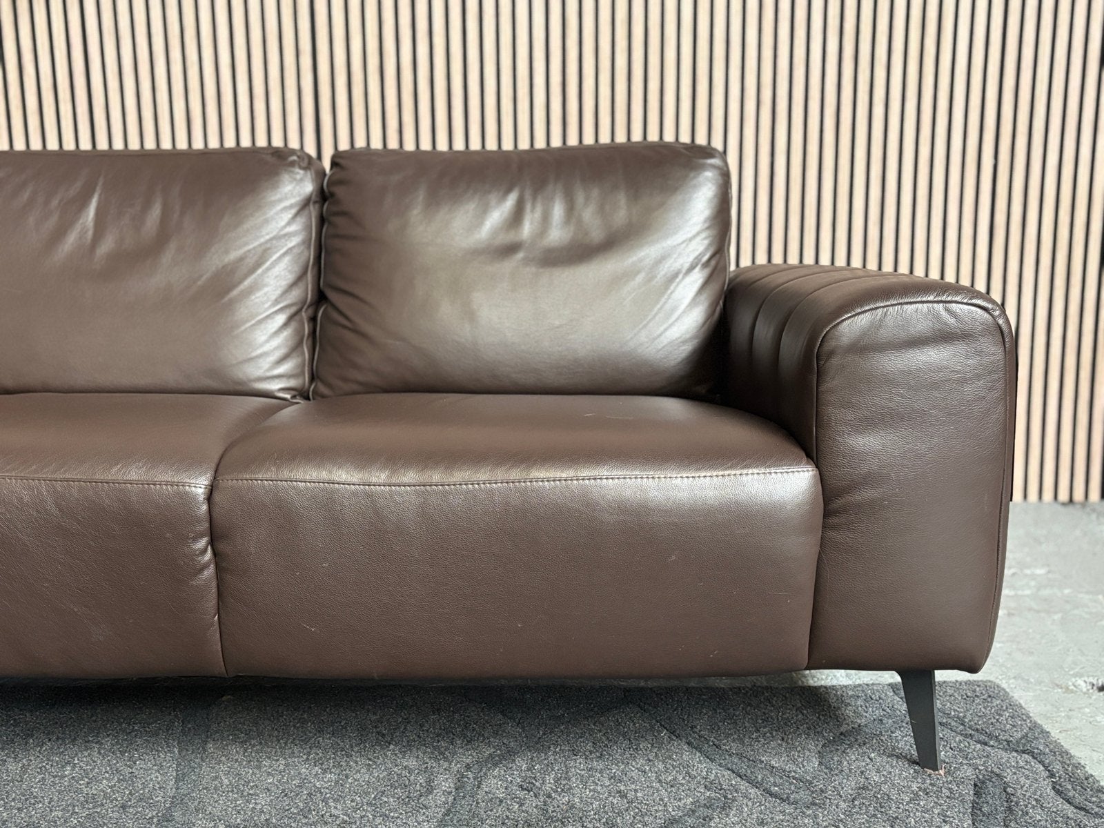 GRATIS LEVERING Loungebank Leer Bruin 310x160 GEREINIGD, Huis en Inrichting, Hoekbank, 300 cm of meer, Leer, Ophalen of Verzenden