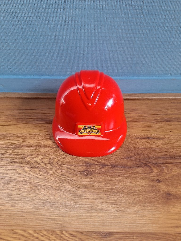 Plastic Brandweerhelm, Ophalen of Verzenden, Zo goed als nieuw, Hoed of Pruik, Overige