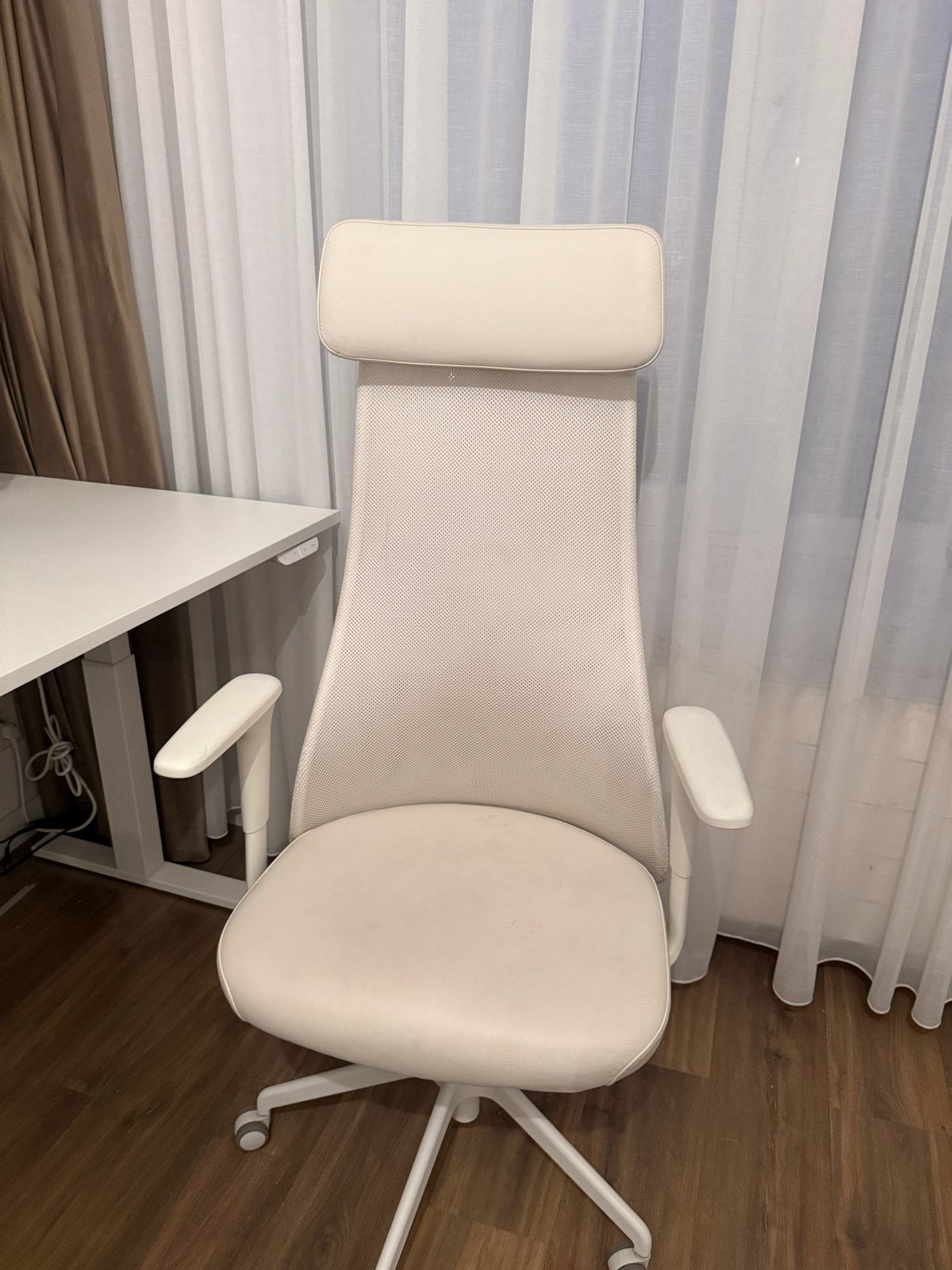 IKEA JÄRVFJÄLLET bureaustoel - Ergonomisch en comfortabel, Huis en Inrichting, Bureaustoelen, Ophalen, Wit, Zo goed als nieuw