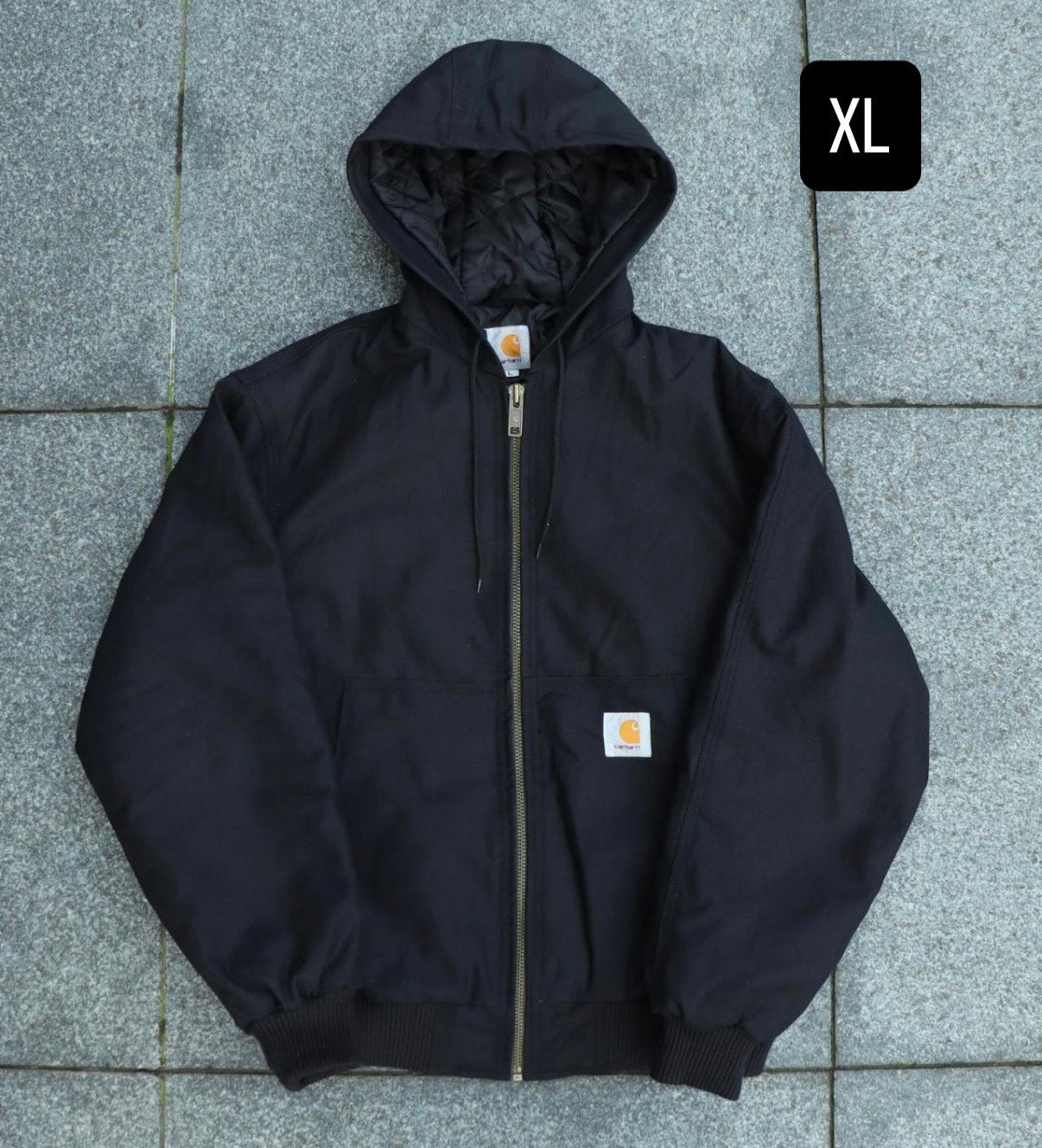 Reworked Carhartt active / detroit jacket jas SIZE XL, Ophalen of Verzenden, Zo goed als nieuw, Maat 56/58 (XL), Zwart