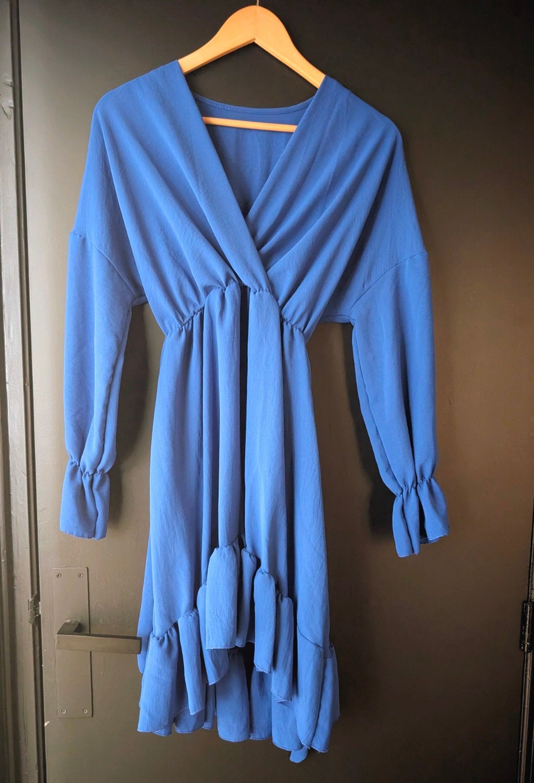 kobalt blauw jurkje, Maat 38/40 (M), Blauw, Ophalen of Verzenden, Gedragen