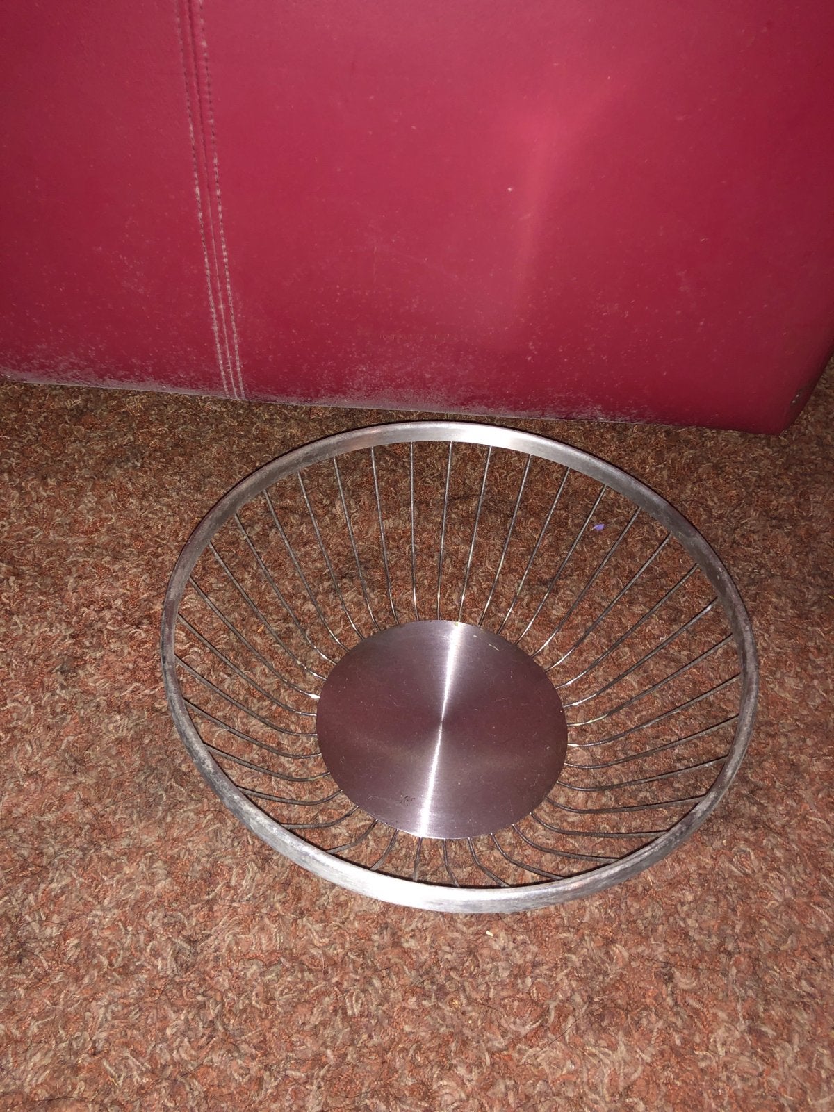 Metalen fruitschaal - Ø 30 cm, H 12 cm, Huis en Inrichting, Ophalen, Gebruikt, Schaal, Rond
