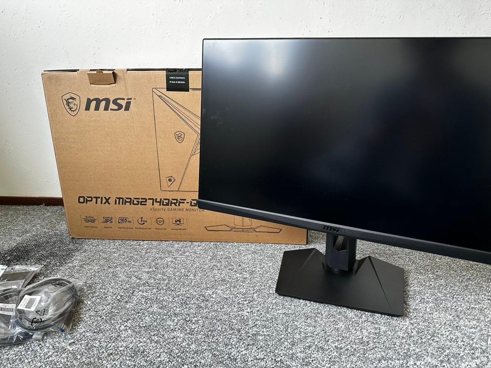 MSI Optix MAG274QRF-QD 27 inch Gaming Monitor, Draaibaar, HDMI, IPS, Zo goed als nieuw