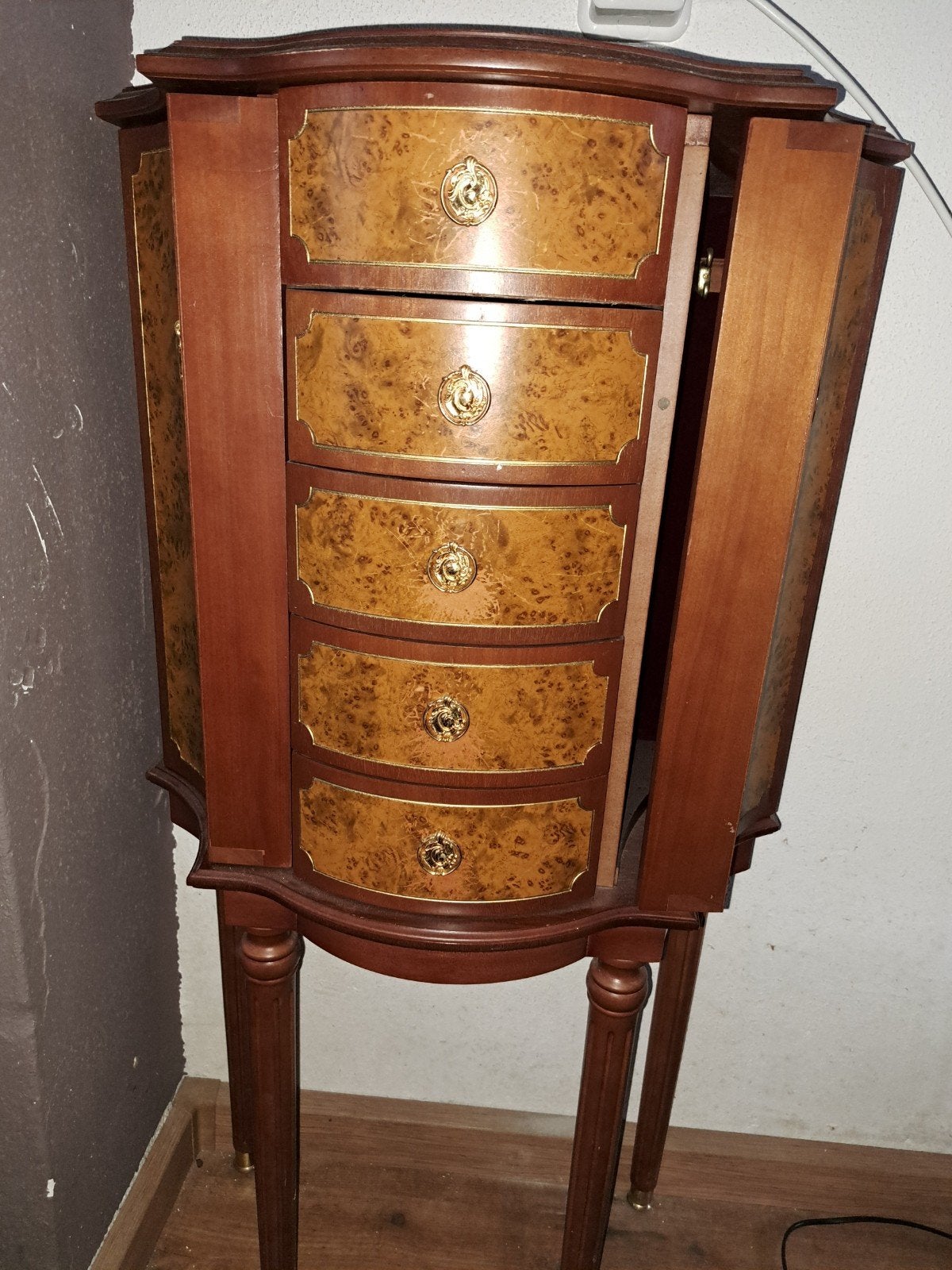 Franklin Mint Sieradenkabinet met 5 Lades en Spiegel, Ophalen of Verzenden, Gebruikt