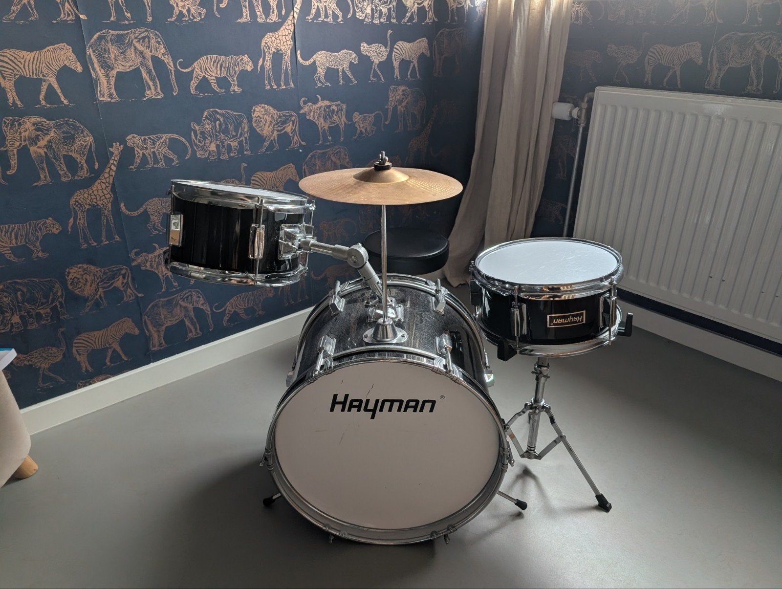 Hayman kinder drumstel 4-7 jaar - Ideaal voor beginners, Muziek en Instrumenten, Ophalen, Gebruikt, Overige merken