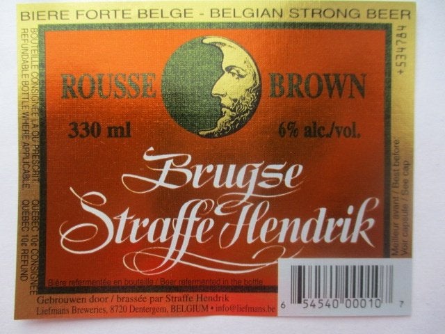 bieretiket Belgie 10-7 (E29) liefmans, Verzamelen, Ophalen of Verzenden, Gebruikt, Overige typen, Overige merken