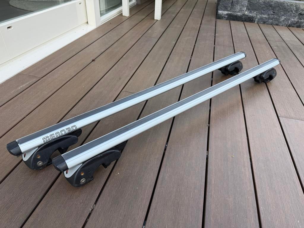 Universele dakdragers (Menabo Dozer 123cm), Auto diversen, Dakdragers, Gebruikt, Ophalen of Verzenden