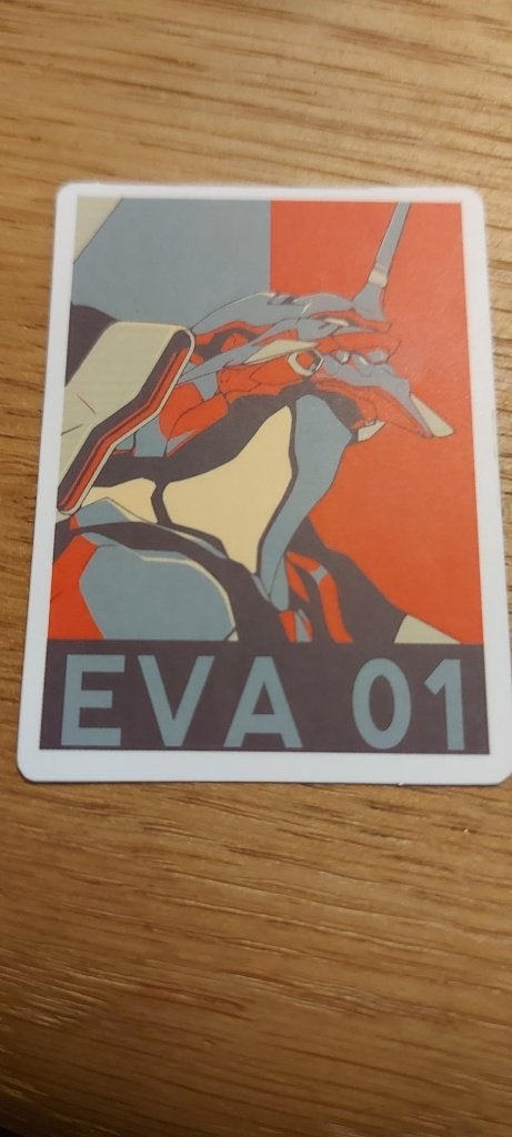 sticker anime uit Japan Evangelion Unit 01, Ophalen of Verzenden, Nieuw, Film, Tv of Omroep