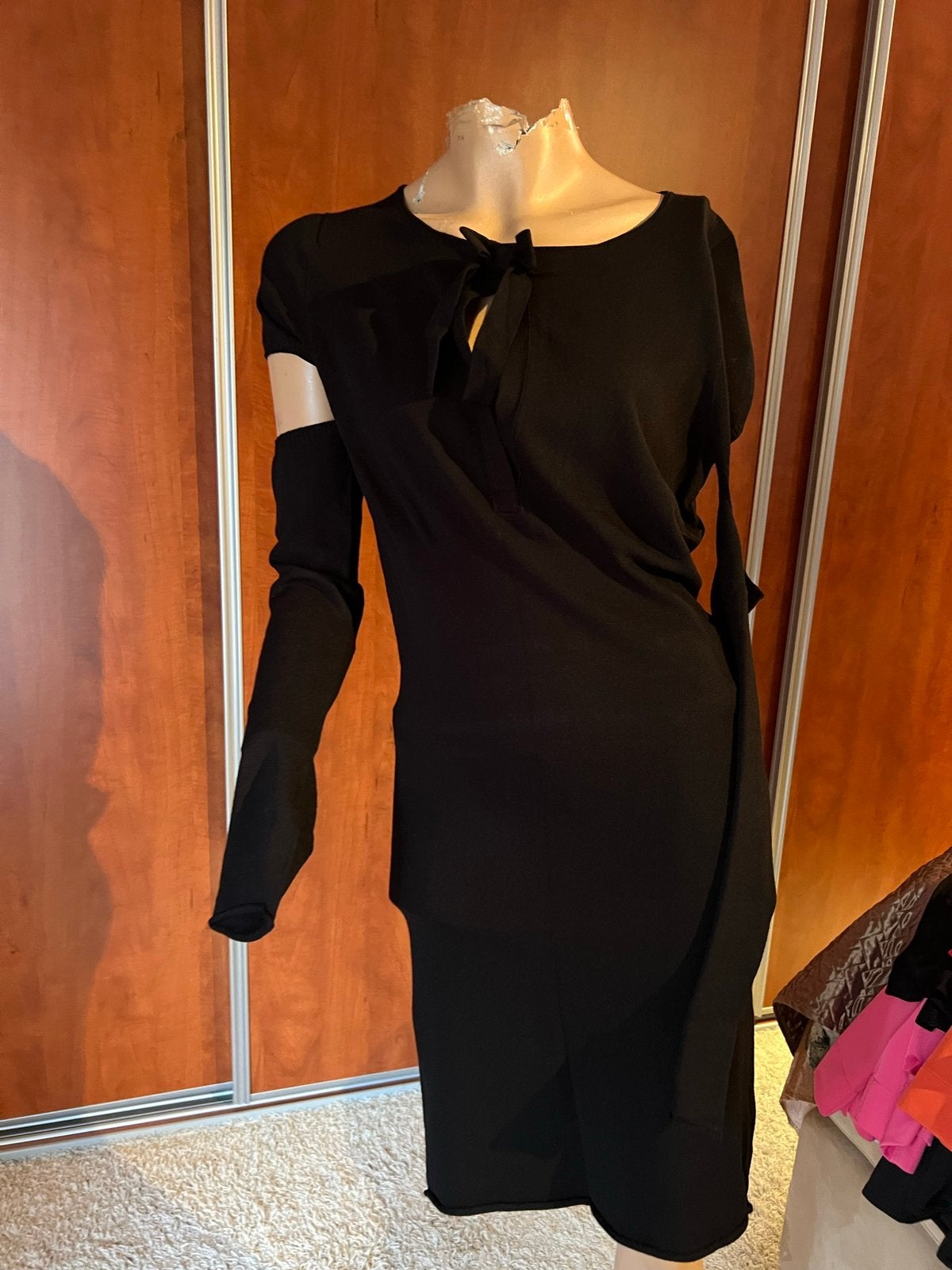 Twinset by Simona Barbieri jurk met aparte mouwen L  zgan, G, Zwart, Maat 42/44 (L), Ophalen of Verzenden