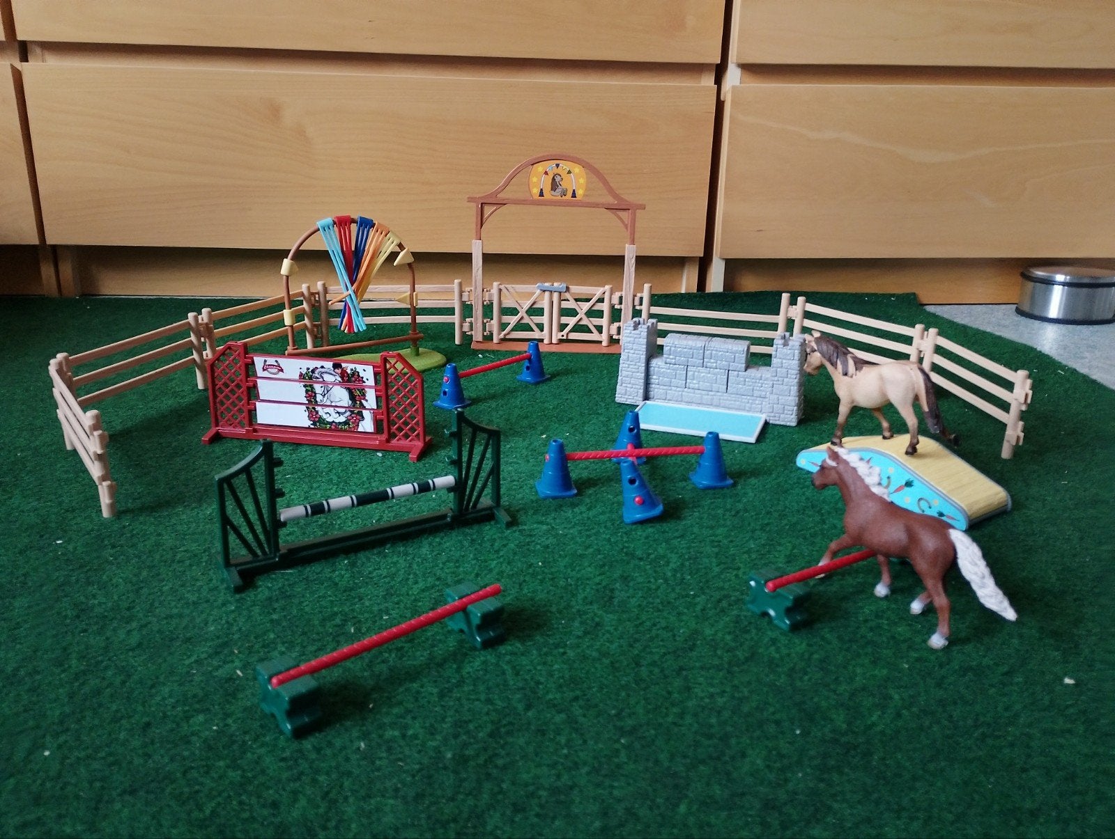 Schleich paarden parcours, Ophalen, Gebruikt, Paard