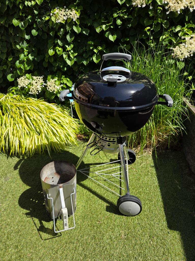 Weber Original Kettle Premium 47 cm + Weber Brikettenstarter, Tuin en Terras, Ophalen, Zo goed als nieuw, Weber