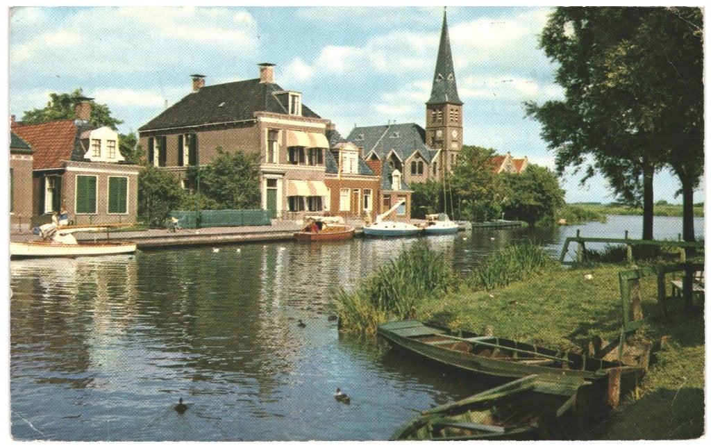 43944 Woudsend 1963 Friesland Postzegel afgeweekt, Ophalen of Verzenden, 1960 tot 1980, Gelopen, Friesland