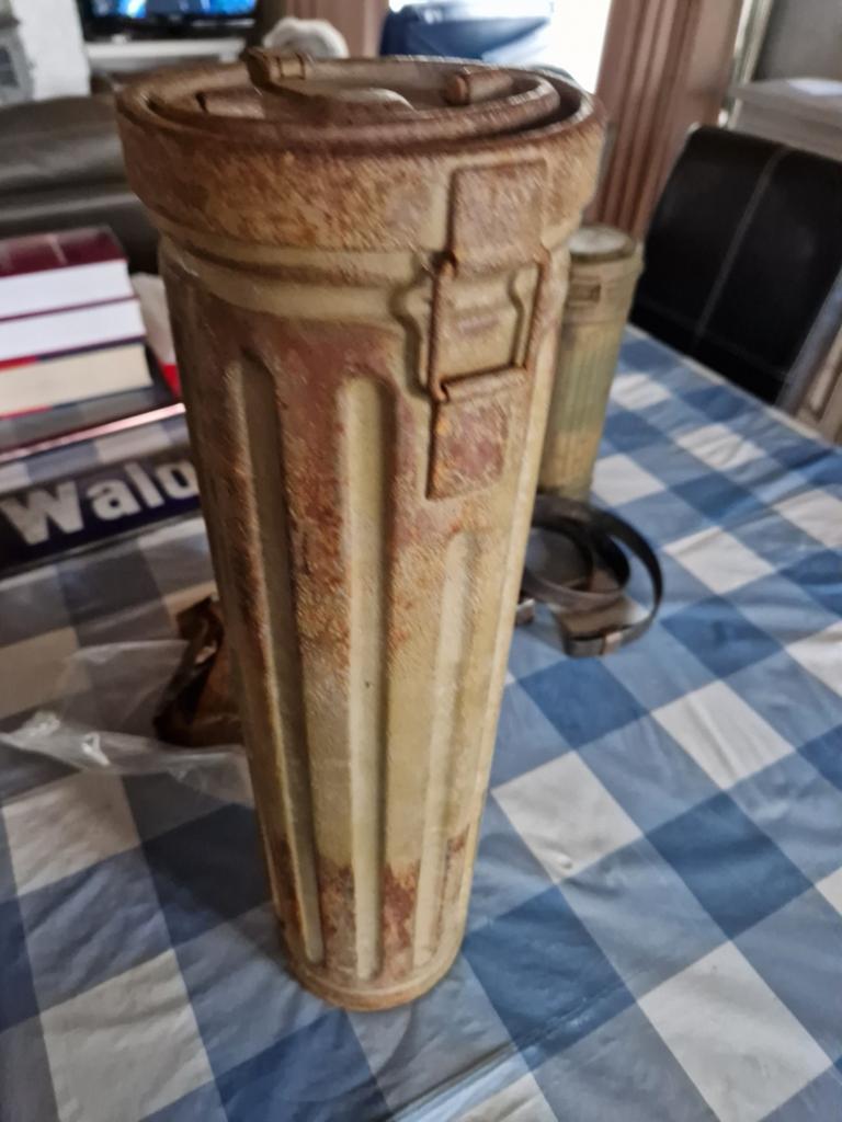Ww2 Duitse koker Pak Kanon zandkleur, Ophalen of Verzenden, Duitsland