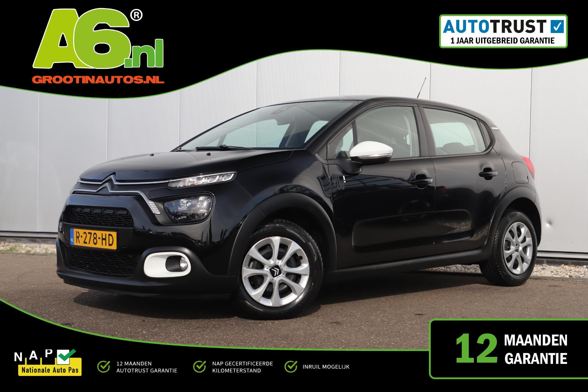 Citroen C3 1.2 PureTech You Stoelverwarming Airco Radio Blue, Auto's, Voorwielaandrijving, 83 pk, Stof, 1199 cc
