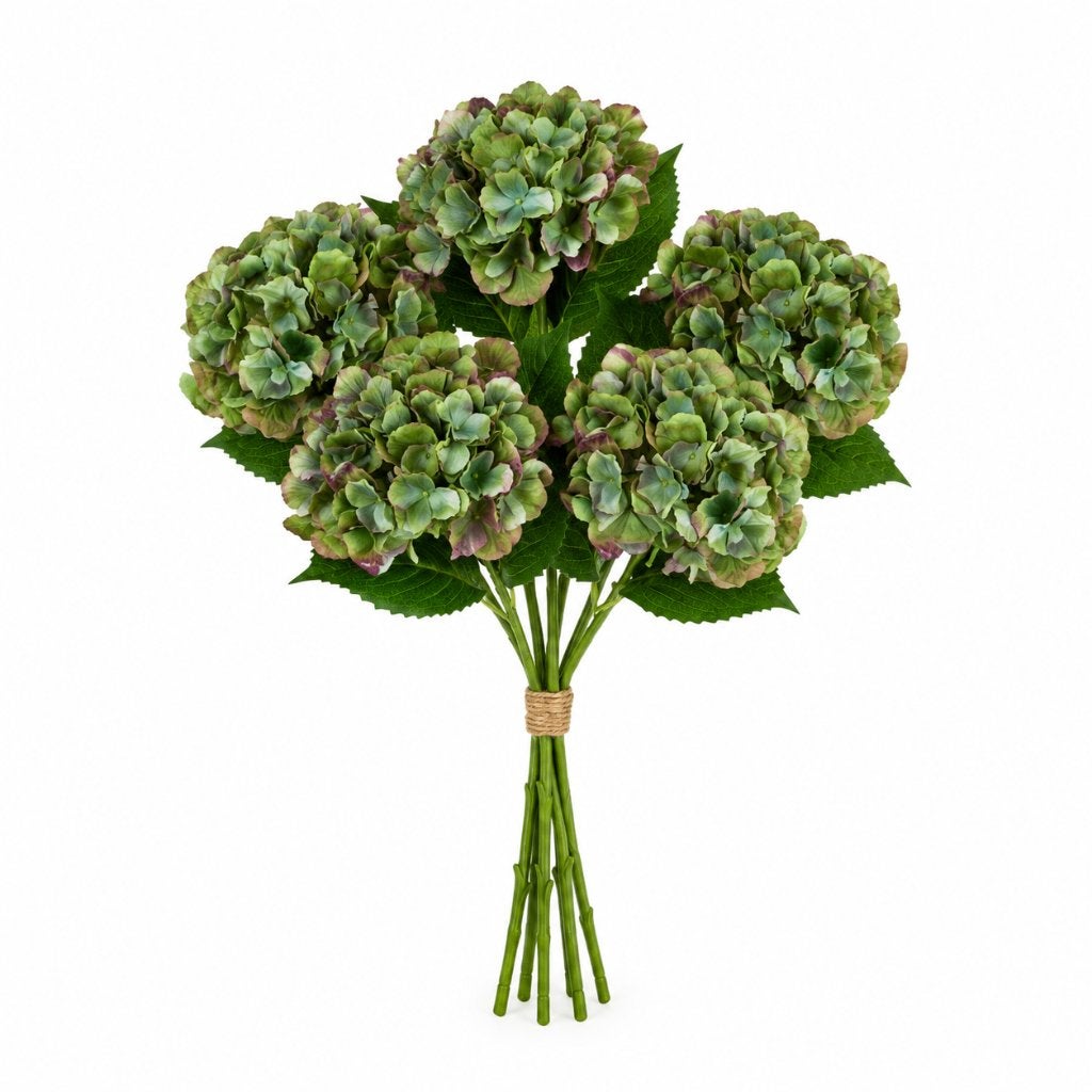 House Doctor Hortensia kunstbloem boeket Groen 5 st NIEUW, Binnen, Groen, Nieuw, Ophalen of Verzenden