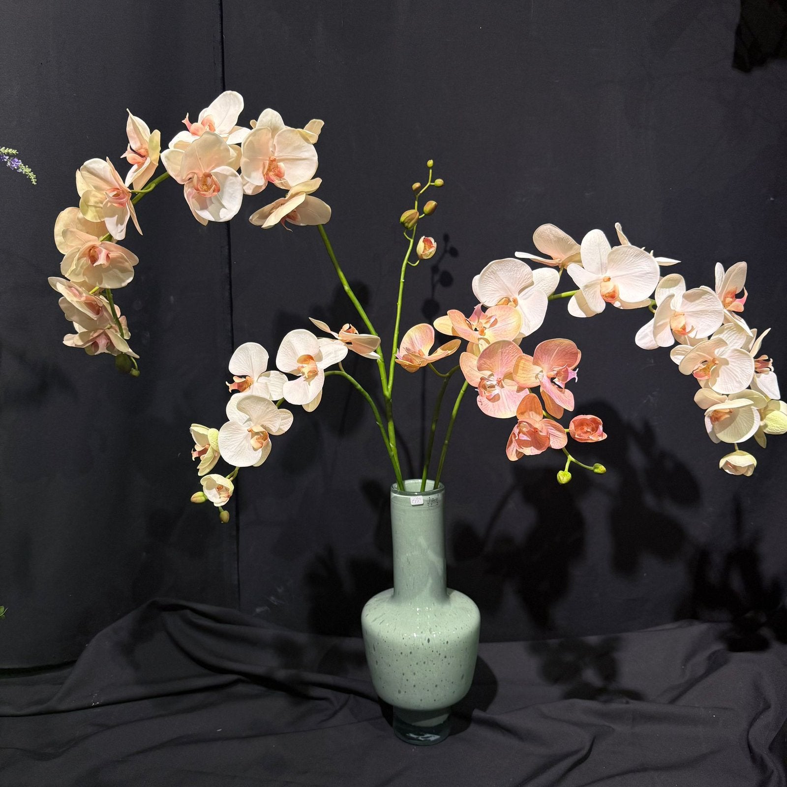 Silk-ka Orchideeën crème  4 takken, Binnen, Verzenden, Zo goed als nieuw, Kunststof