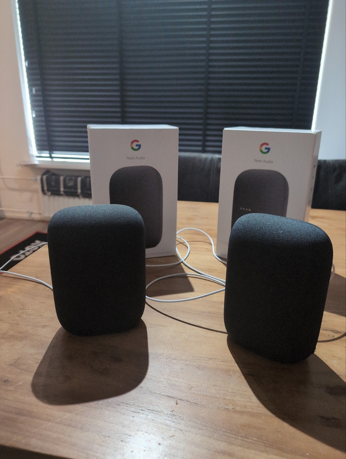 Google Nest Audio Speakers (Stereo paar), Slimme speaker, Ophalen of Verzenden, Zo goed als nieuw, Minder dan 60 watt