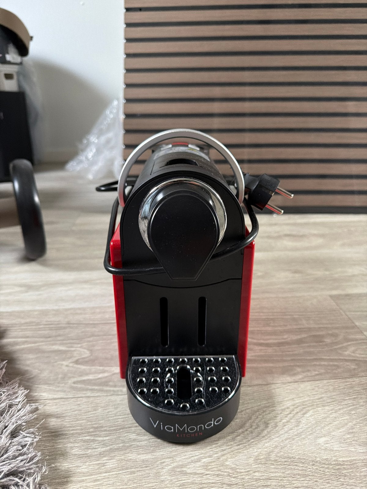 ViaMondo Espresso Apparaat Rood - Zo goed als nieuw, Koffiepads en cups, Espresso apparaat, Ophalen of Verzenden, Zo goed als nieuw