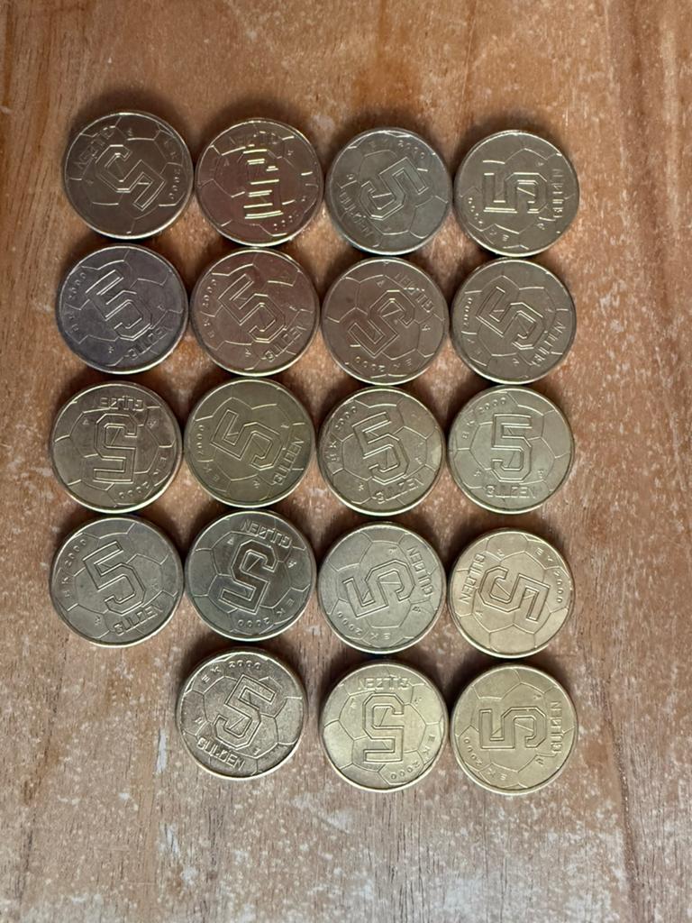 5 gulden munten EK2000 (20x), Ophalen, Koningin Beatrix, 5 gulden