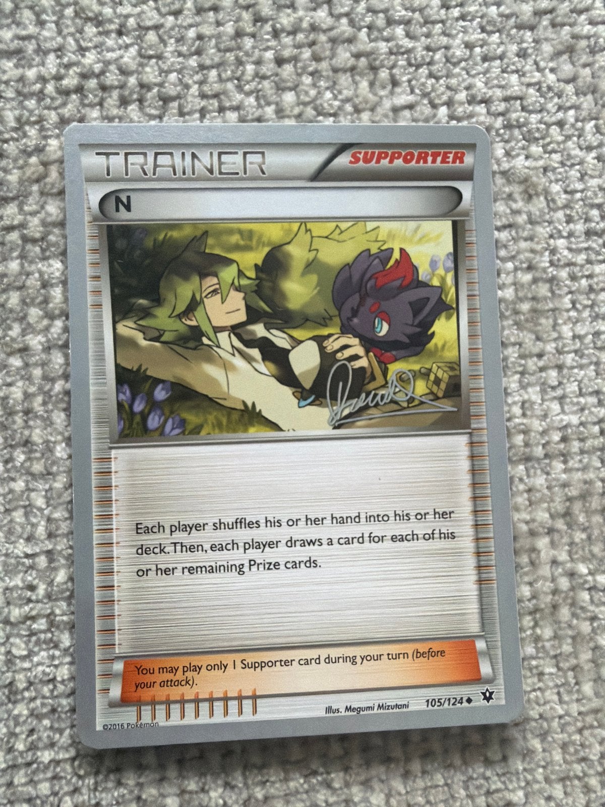 N Supporter Kaart 105/124 World Championship, Hobby en Vrije tijd, Verzamelkaartspellen | Pokémon, Zo goed als nieuw, Losse kaart