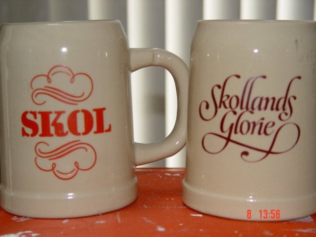 Skol bierpullen, 3 verschillende., Ophalen of Verzenden, Zo goed als nieuw, Pul(len), Oranjeboom
