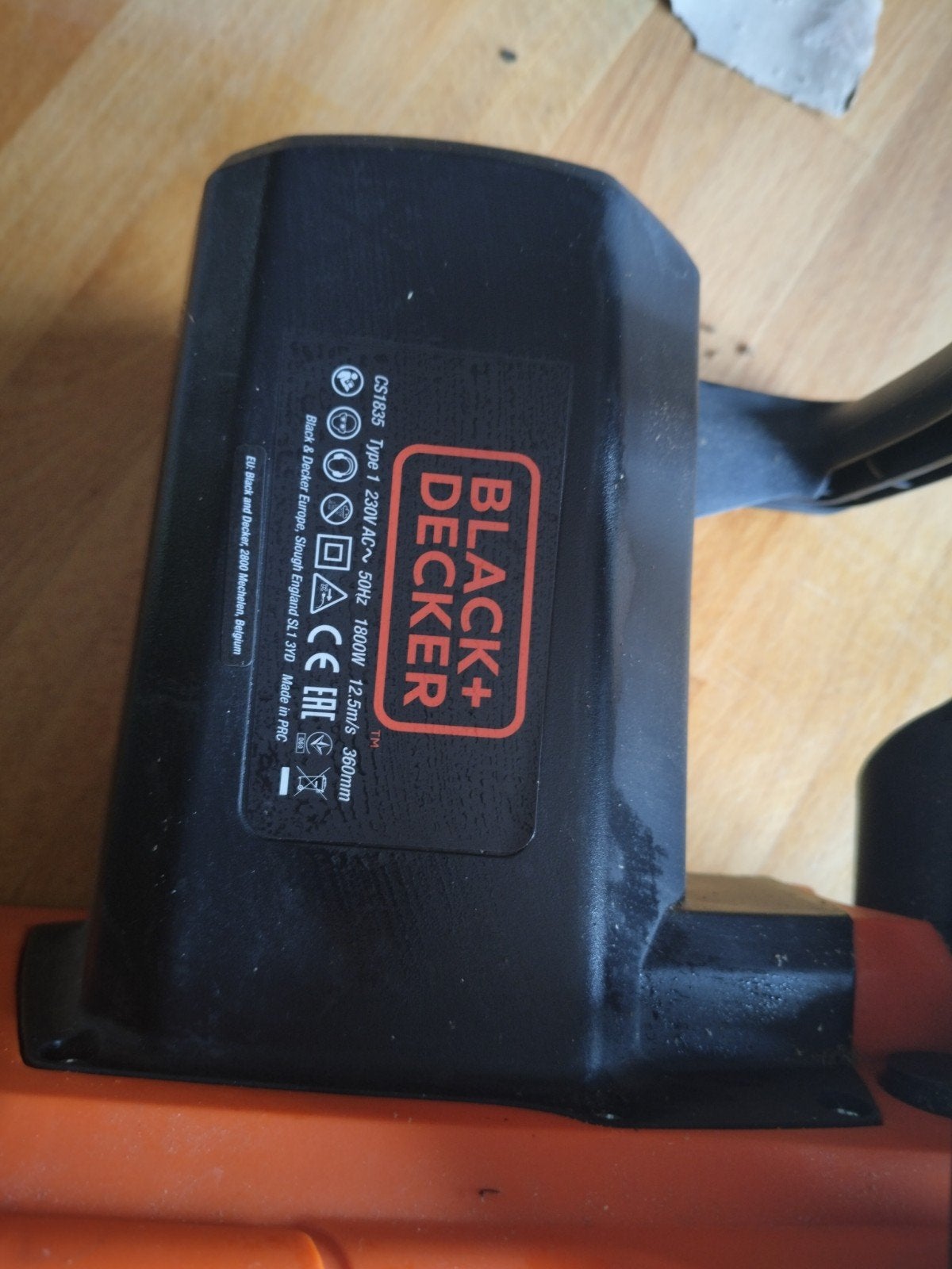 Black+Decker CS1835 kettingzaag - 1800W, 360mm, Ophalen, Gebruikt, Kettingzaag, 30 tot 70 mm