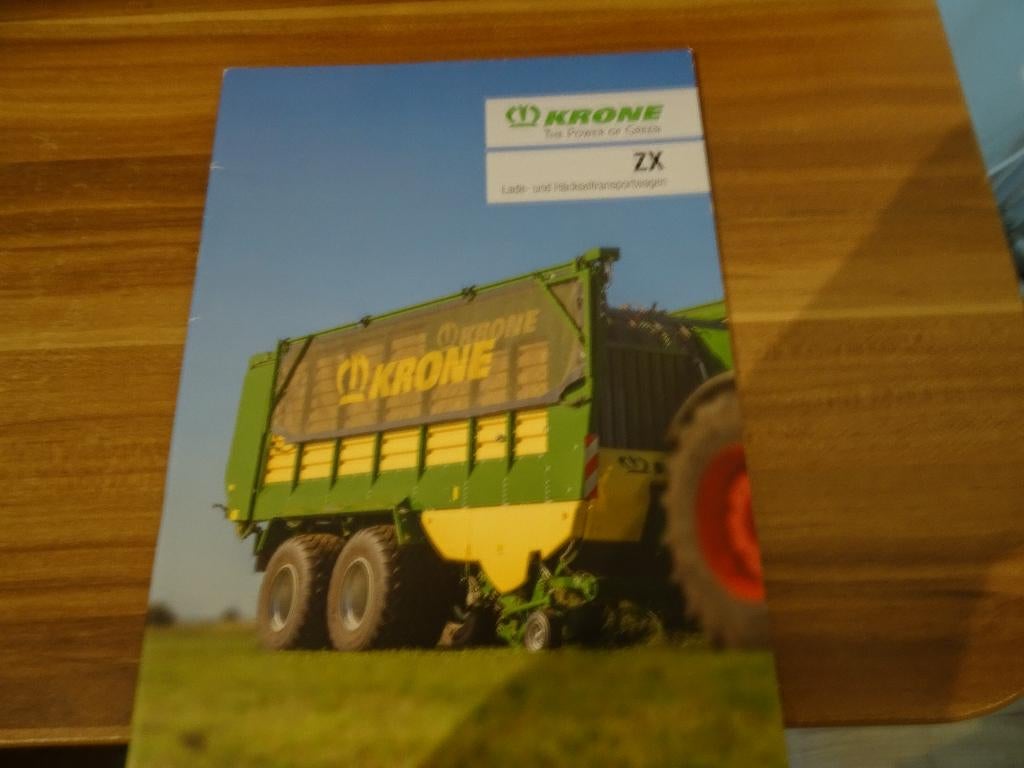 Krone ZX EN gx Opraap en Hackseltransportwagens folders, Ophalen of Verzenden, Zo goed als nieuw, Folder