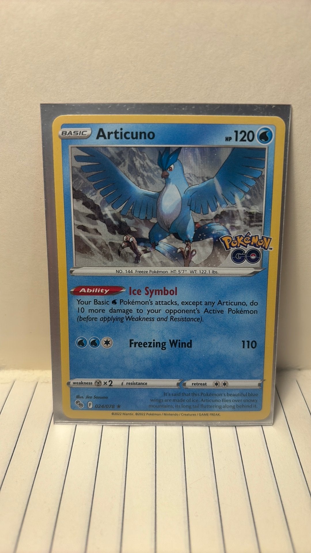 Articuno 024/078 pokemon go holo pokemon kaart, Ophalen of Verzenden, Nieuw