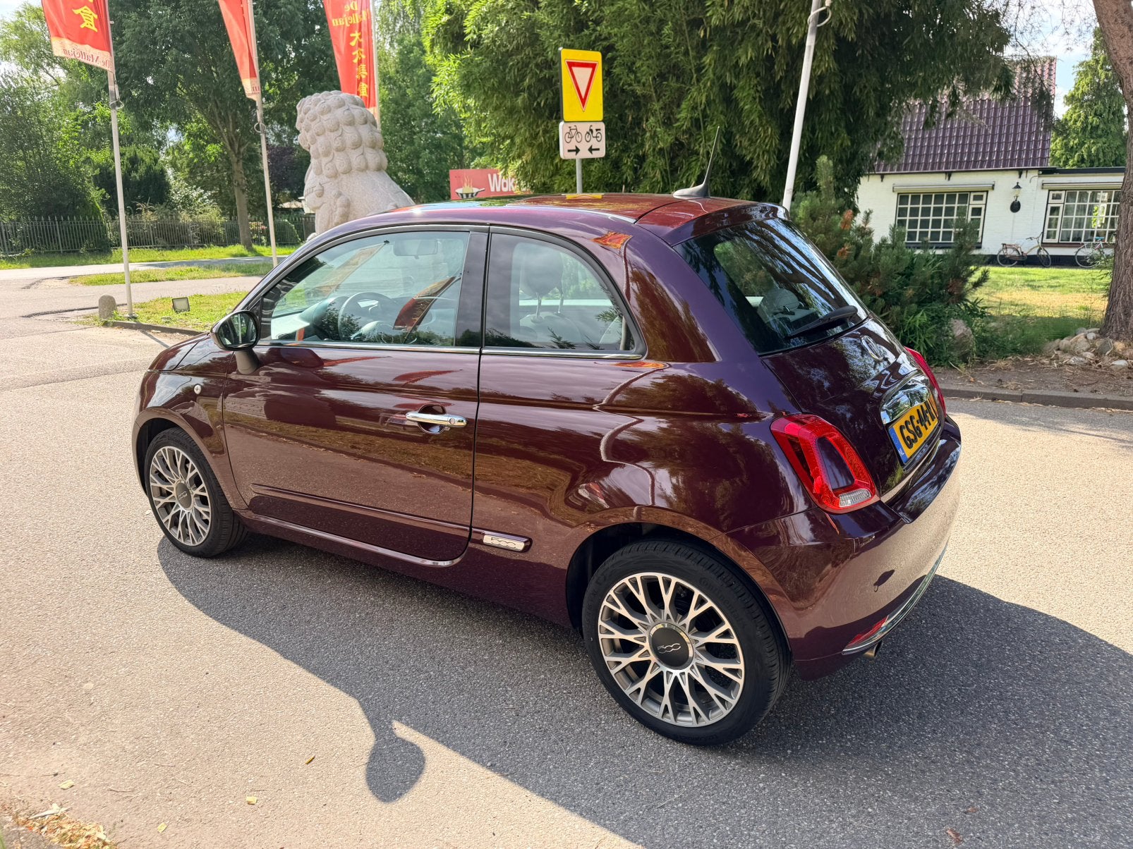 Fiat 500 1.0 70pk Hybrid PANO/CLIMA/CRUISE CONTROL 48988 km, Auto's, Fiat, Voorwielaandrijving, Lichtsensor, 4 stoelen, Handgeschakeld