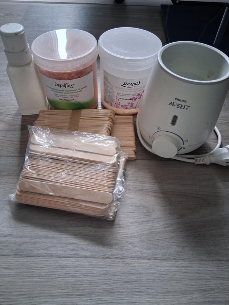 Complete waxset: harde wax, spatels en waxverwarmer, Ophalen of Verzenden, Gebruikt, Overige typen