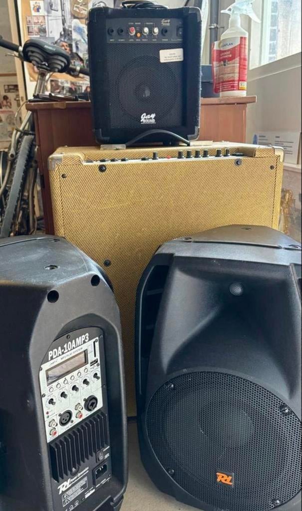 Gitaarversterker en PA speakerset Power Dynamics, Ophalen, Gebruikt, Gitaar, Minder dan 50 watt