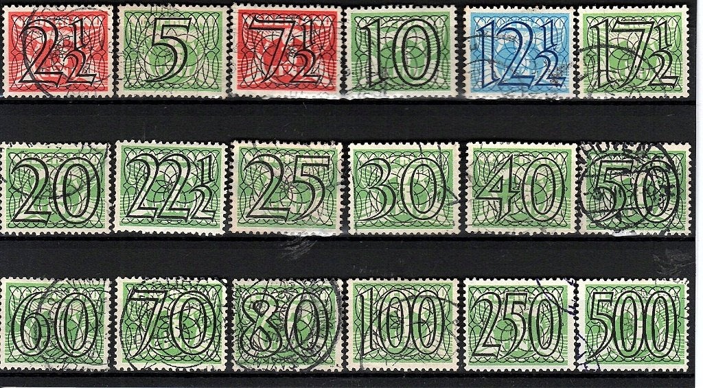 819 nvph 356-373 guilloche gebruikt zie de scan., Postzegels en Munten, Postzegels | Nederland, Ophalen of Verzenden, Na 1940