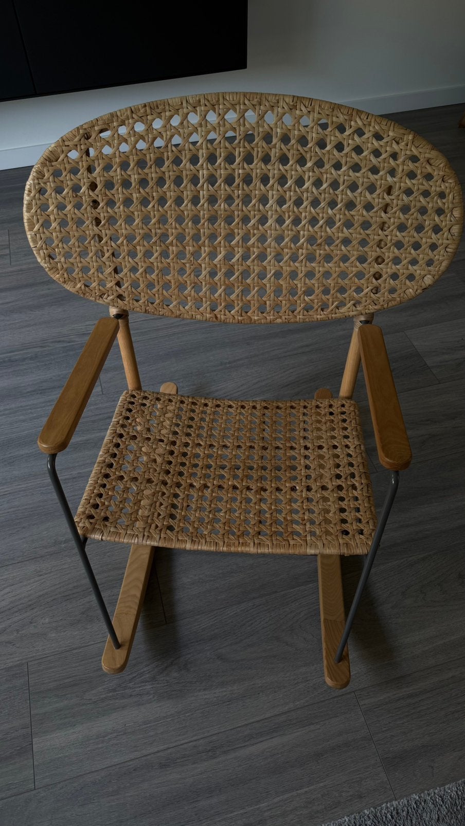Ikea Grönadal Rotan Schommelstoel, Ophalen, Bruin, Riet of Rotan, Zo goed als nieuw