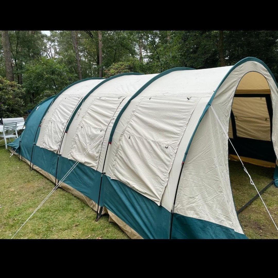 Katoenen tunneltent 4 tot 6 personen, Caravans en Kamperen, Ophalen, Gebruikt, Tot en met 6