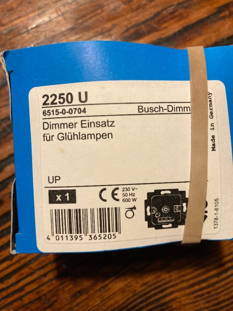 Bush-Jaeger 2250 U dimmer en Niko dimmer, Ophalen of Verzenden, Nieuw, Overige typen