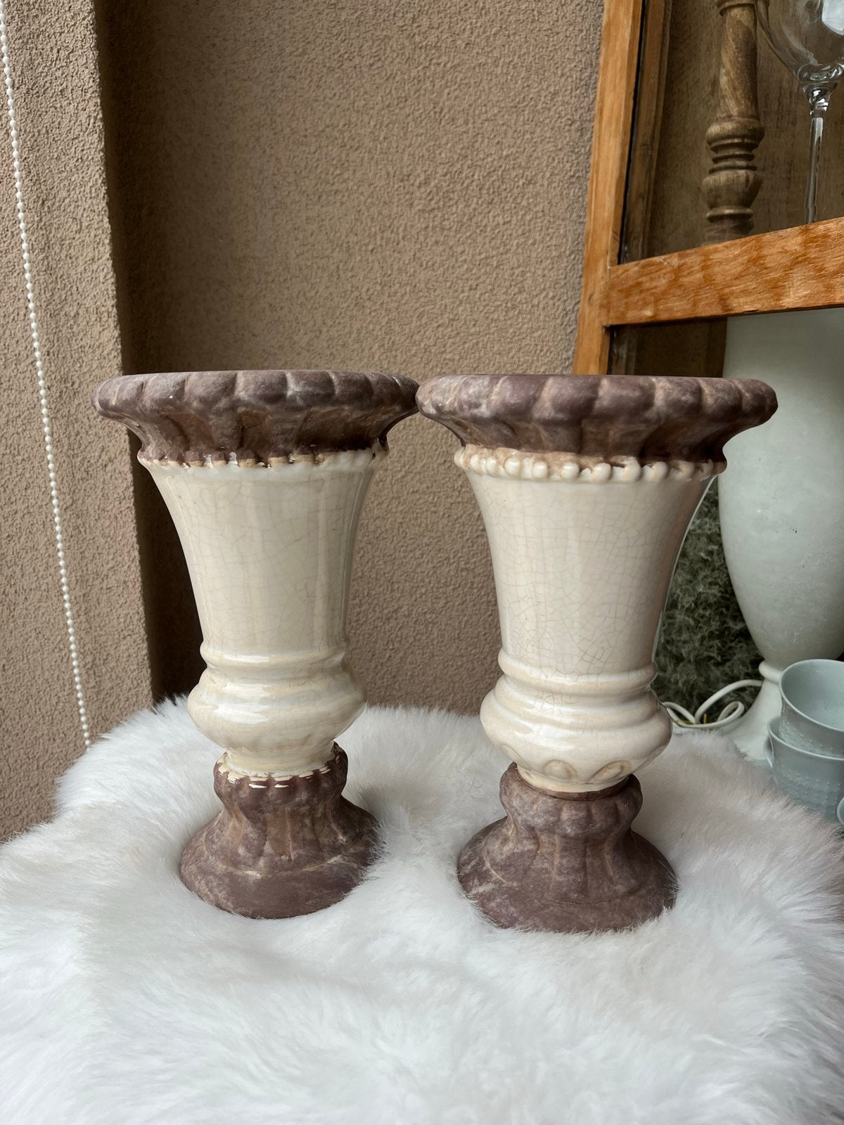 Set van 2 decoratieve vazen - aardewerk PTMD, Ophalen of Verzenden