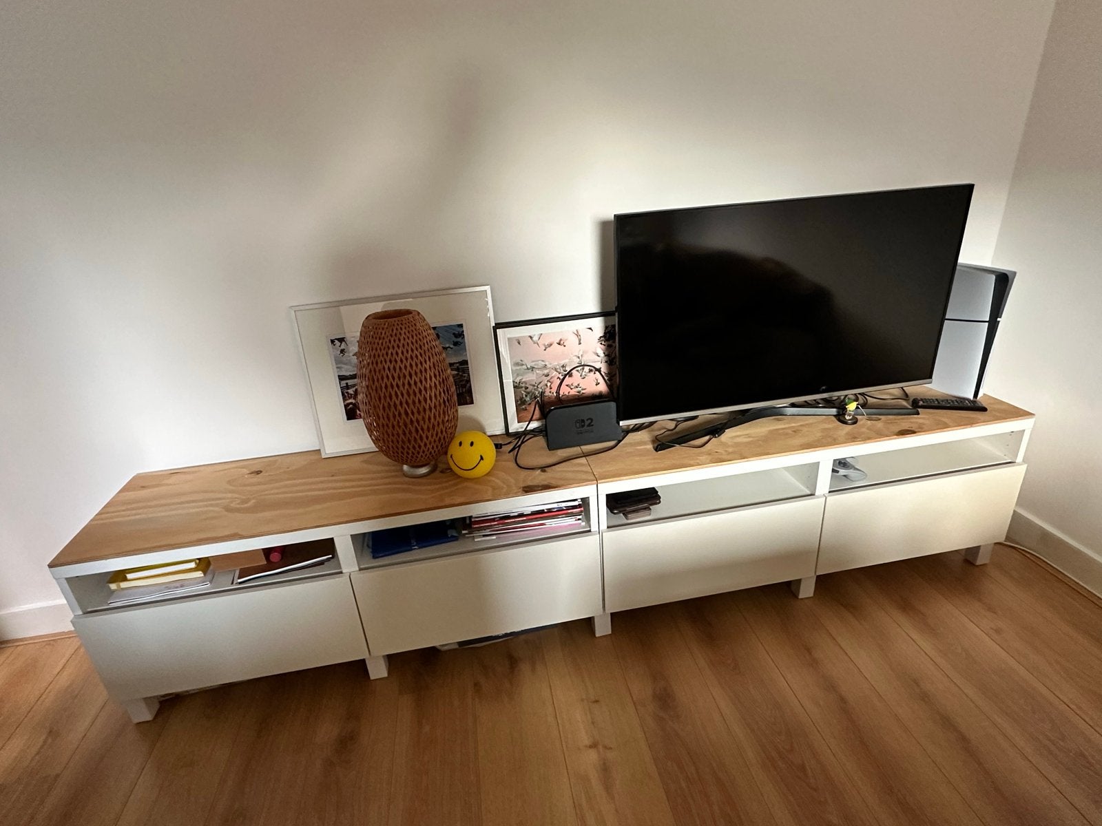 2x Ikea BESTÅ Moderne TV-kast meubel opbergruimte afdekblad, Ophalen, Gebruikt, 200 cm of meer, Minder dan 100 cm