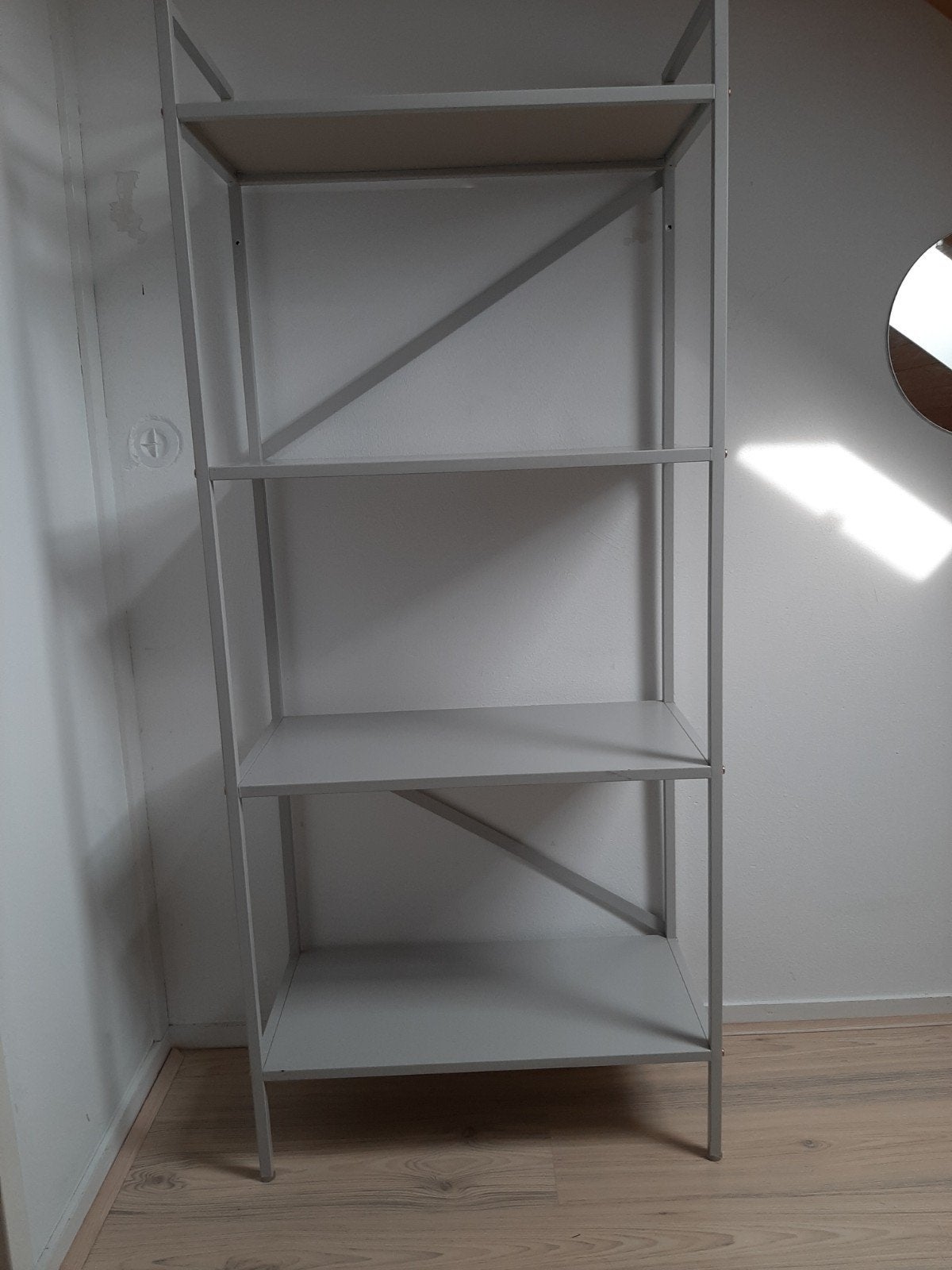 Grijze metalen stellingkast met 4 planken, Huis en Inrichting, Ophalen of Verzenden