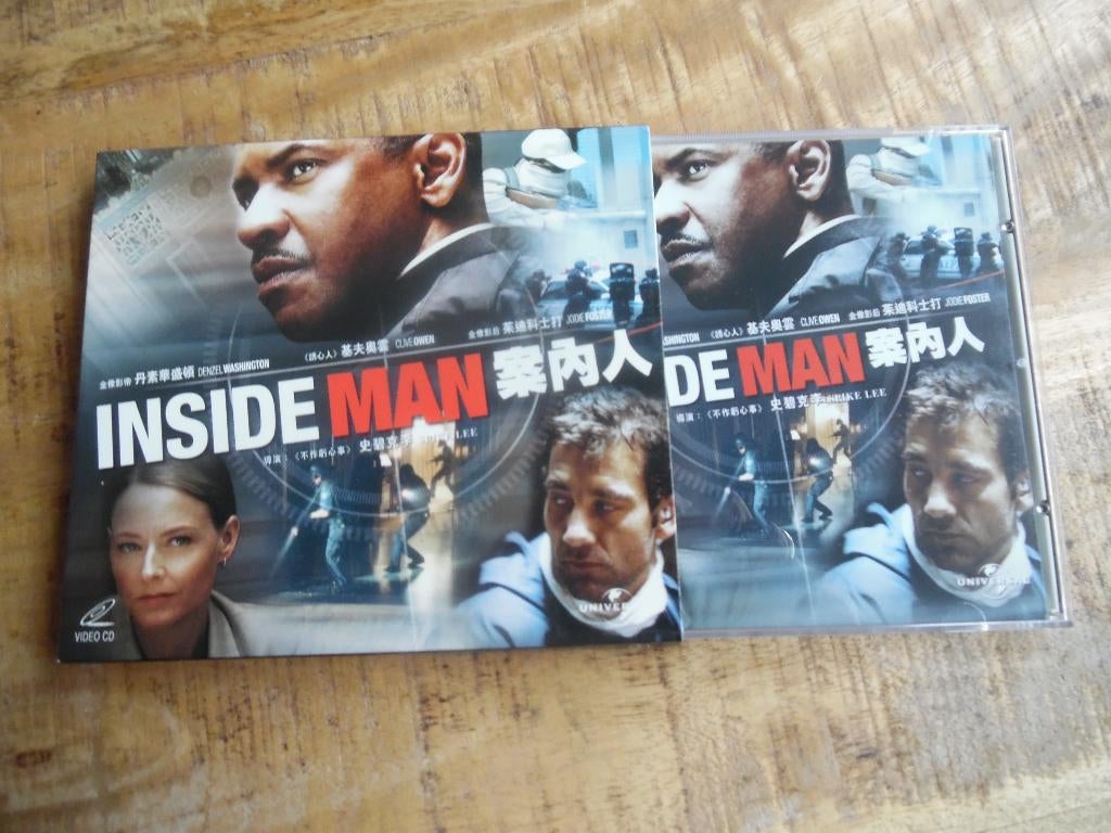 VCD - AMERIKA THRILLER CRIME - INSIDE MAN - D WASHINGTON, Vanaf 16 jaar, Ophalen of Verzenden, Gebruikt, Overige gebieden