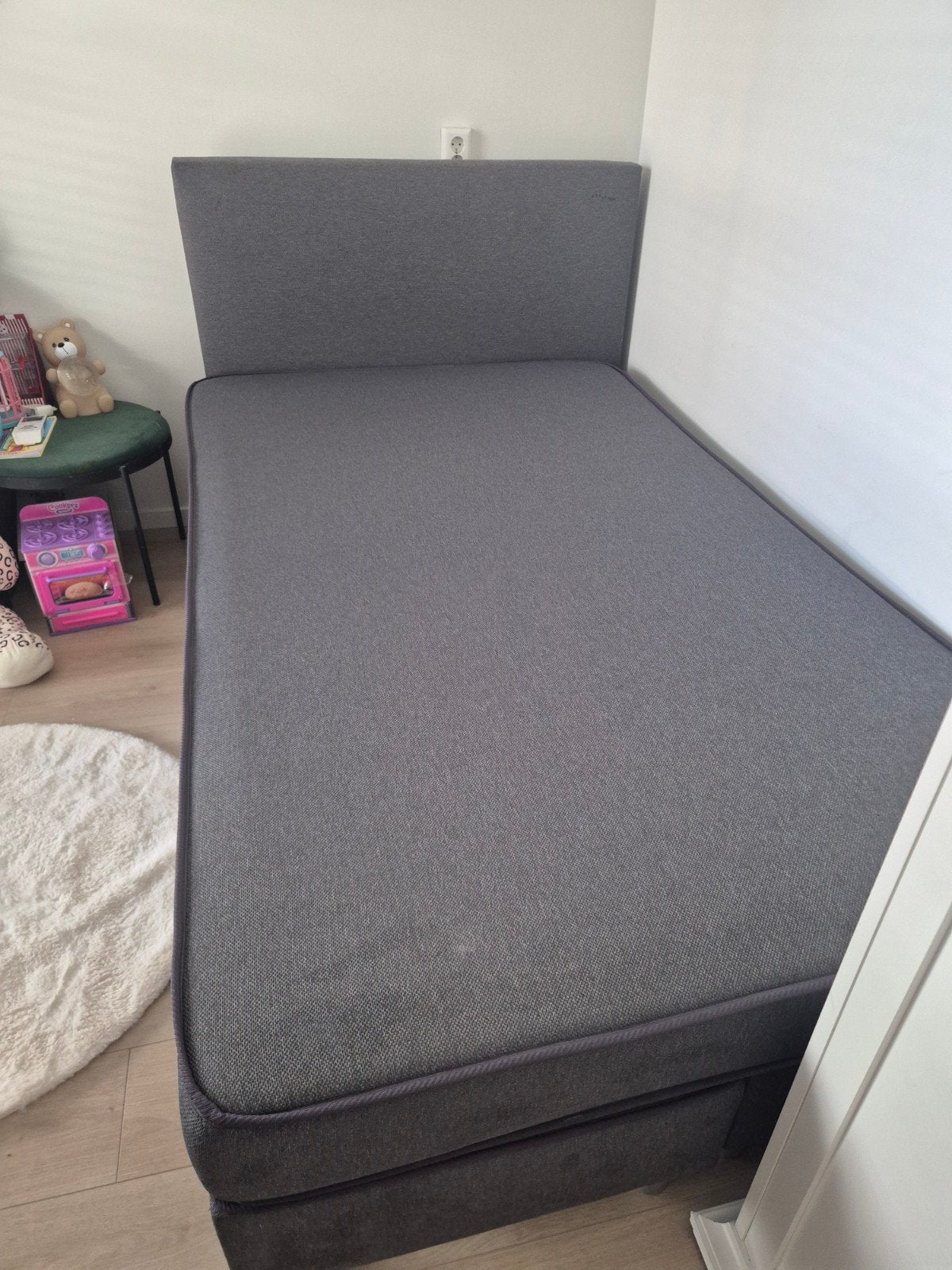 twijfelaar bed – 120  200 cm – grijs, Ophalen, Gebruikt, 90 cm, Eenpersoons