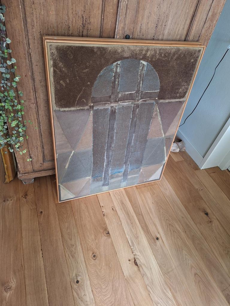 2 abstracte kunstwerken van  Marian Jarzem, Ophalen