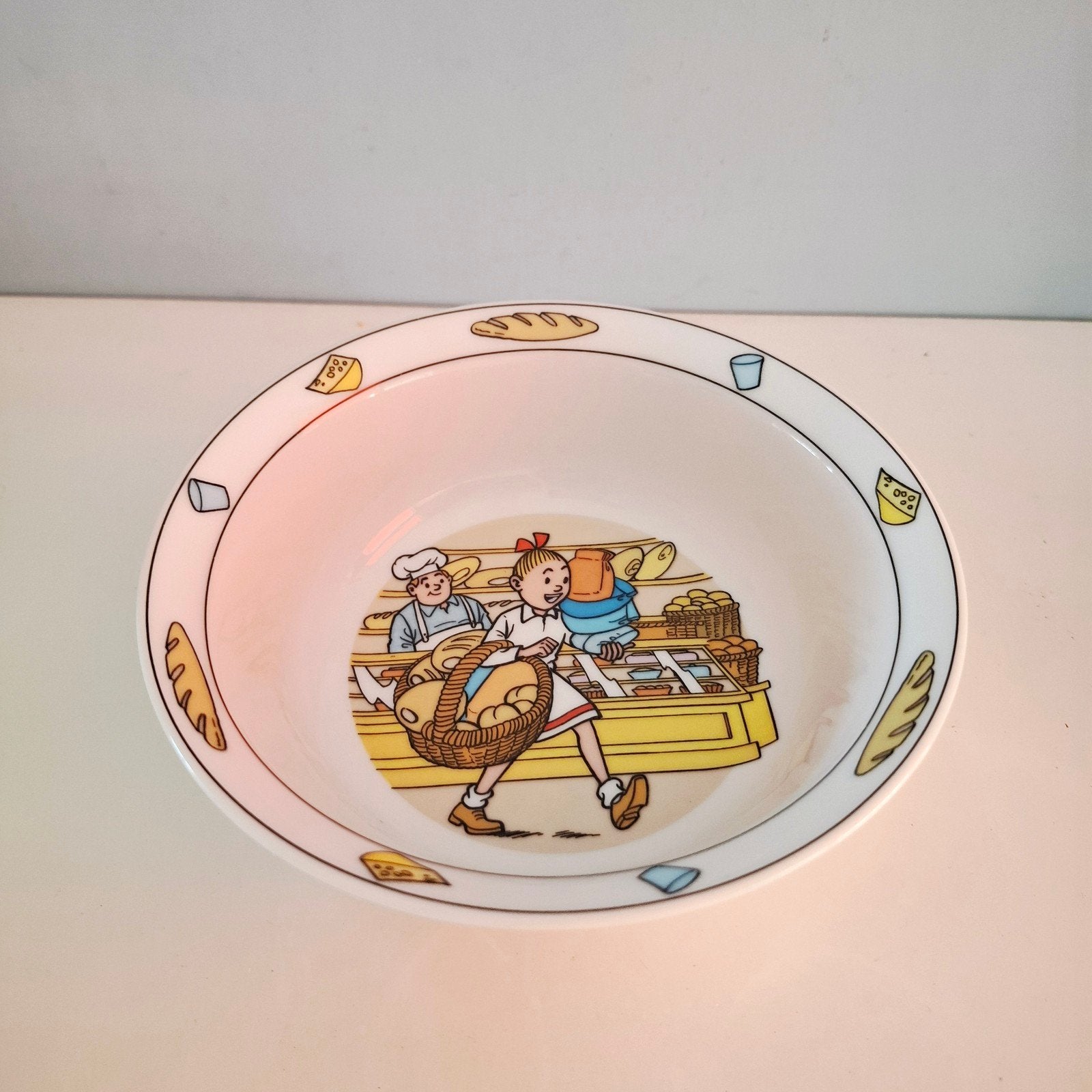 Suske en Wiske kinderkom - Eschenbach Porzellan, Info@eschenbachporzellan.com, Vintage, Zo goed als nieuw, Kom(men)